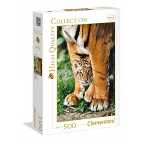 Clementoni Bengal Tiger Club Between Its Mother's Legs - 500 pcs - High Quality Collection (35046A)