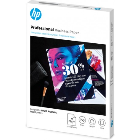 HP Carta professionale per stampanti a getto d'inchiostro, PageWide e laser: formato A4, patinata, 180 g/m² (3VK91A)