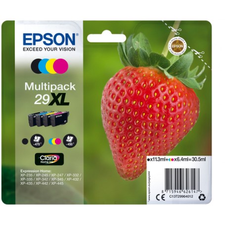 Epson Strawberry Multipack Fragole 4 colori Inchiostri Claria Home 29XL (C13T29964022)