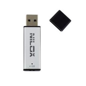 Nilox 4GB USB2.0 unità flash USB USB tipo A 2.0 Argento (U2NIL4BL002)