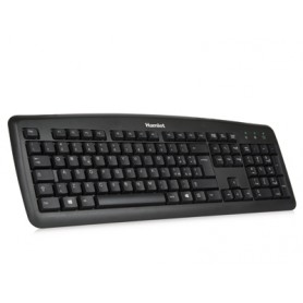 Hamlet Tastiera usb professionale con layout Inglese Internazionale Euro colore nero (XKKITA2-U4W-BK)