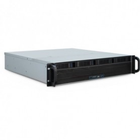 Inter-Tech 2U 2404L S-ATA Supporto Nero, Grigio (88887348)