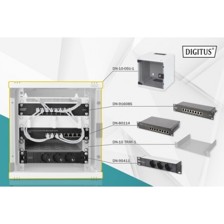 Digitus DN-10-SET-1 rack Da parete Bianco (DN-10-SET-1)