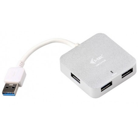 i-tec Metal U3HUBMETAL402 hub di interfaccia 5000 Mbit/s Argento (U3HUBMETAL402)