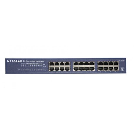 Netgear 24-port Gigabit Rack Mountable Network Switch Non gestito Blu (JGS524-200EUS)