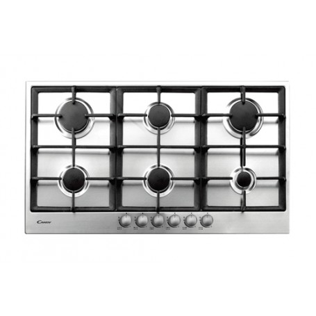 Candy Timeless PG960/1SXGH Acciaio inossidabile Da incasso 90.9 cm Gas 6 Fornello(i) (33801152)