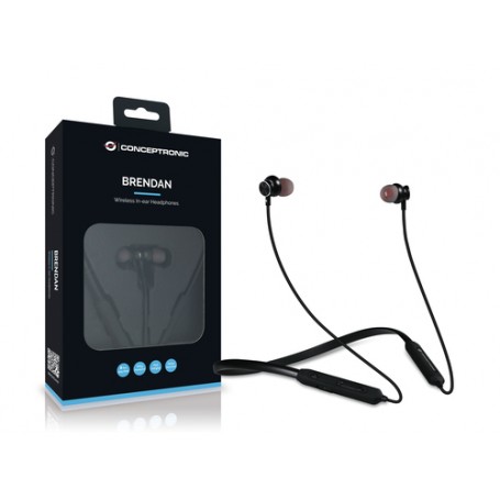 Conceptronic BRENDAN01B cuffia e auricolare Wireless In-ear Musica e Chiamate Bluetooth Nero (BRENDAN01B)