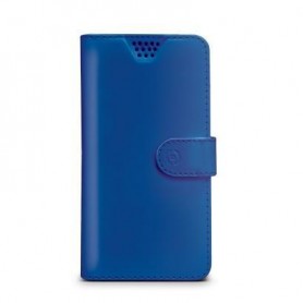 Celly Wally Unica custodia per cellulare 15,2 cm (6") Custodia a borsellino Blu (WALLYUNIXXXLBL)