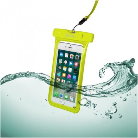Celly SPLASHBAG18YL custodia per cellulare 15,8 cm (6.2") Custodia a sacchetto Giallo (SPLASHBAG18YL)
