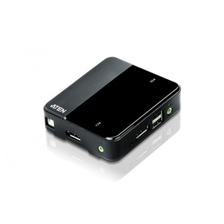 Aten Switch KVM USB DisplayPort/audio a 2 porte (supporto 4K e cavi inclusi) (CS782DP-AT)
