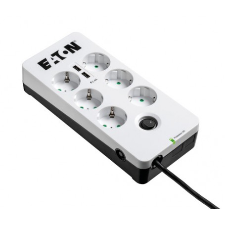 Eaton PB6UD protezione da sovraccarico Nero, Bianco 6 presa(e) AC 220 - 250 V 1,5 m (PB6UD)