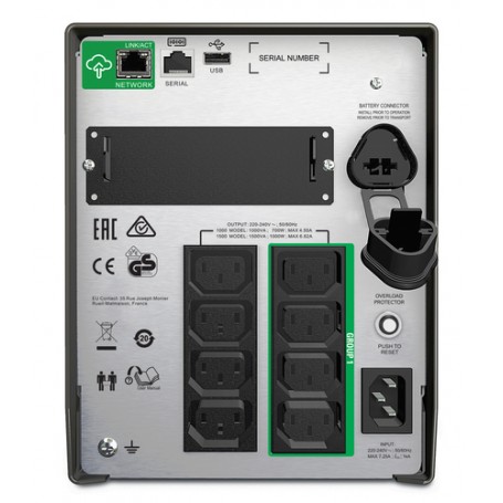 APC SMT1500IC gruppo di continuità (UPS) A linea interattiva 1,5 kVA 1000 W 8 presa(e) AC (SMT1500IC)