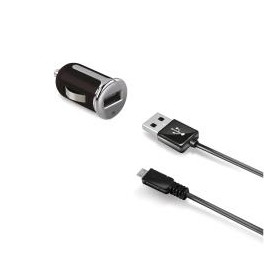 Celly CCUSBMICRO Caricabatterie per dispositivi mobili Nero, Argento Auto (CCUSBMICRO)