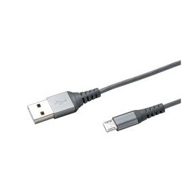 Celly USBMICRONYLSV cavo USB 1 m USB 2.0 USB A Micro-USB A Argento (USBMICRONYLSV)
