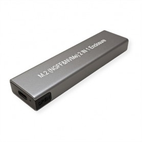 Value 16.99.4131 contenitore di unità di archiviazione Box esterno SSD Nero, Argento M.2 (16.99.4131)