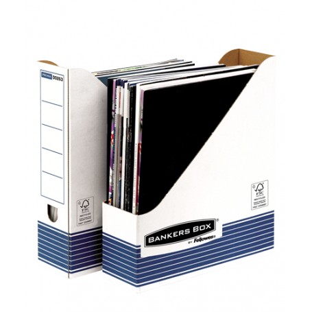 Fellowes 26301 scatola per la conservazione di documenti Carta Blu, Bianco (0026301)
