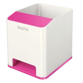 Leitz 53631023 portapenne Polistirolo Rosa, Bianco (53631023)