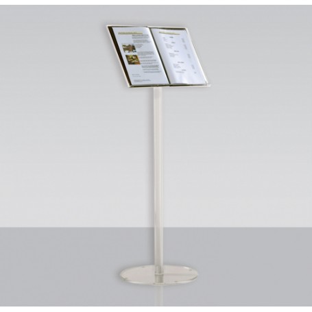 Tecnostyl Acrylic lectern-style porta documenti Acrilico, Metallo Cromo, Trasparente (MB030)