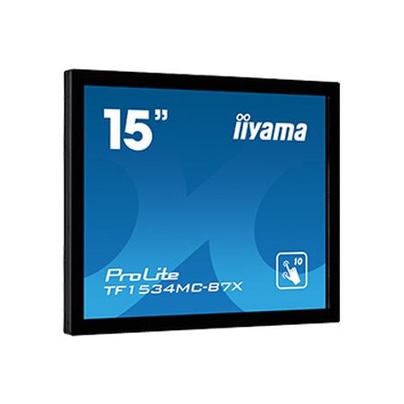 iiyama ProLite TF1534MC-B7X monitor touch screen 38,1 cm (15") 1024 x 768 Pixel Multi-touch Multi utente Nero (TF1534MC-B7X)