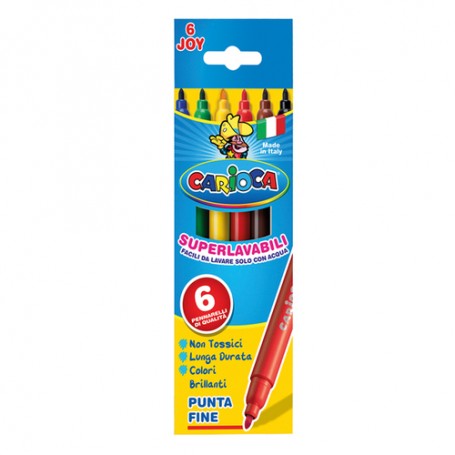 Carioca Joy marcatore Fine Multicolore 6 pz (40613)