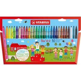 STABILO Trio A–Z marcatore Fine Multicolore 30 pz (378/1-30-01)