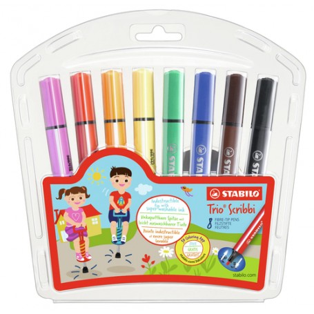 STABILO Trio Scribbi marcatore Vivido Multicolore 8 pz (368/8-01)