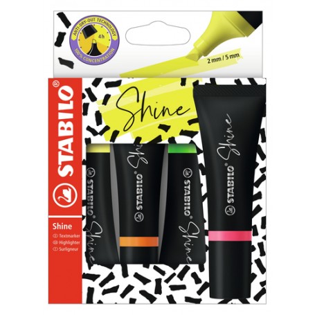 STABILO Shine - Astuccio in cartone con 4 evidenziatori (76/4)