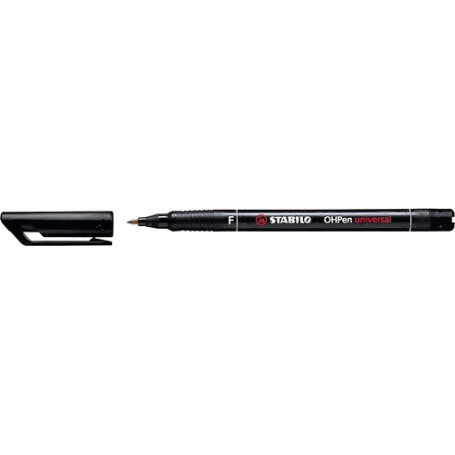 STABILO Marcatore - OHPen universal Permanente- Tratto fine (0,7 mm) - Pack da 1 - Nero (B-13214)