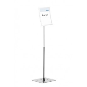 Durable 498123 stand informativo e supporto per brochure A4 Metallo Argento (4981-23)