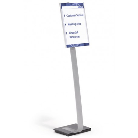 Durable 481323 stand informativo e supporto per brochure A3 Acrilico Argento (4813-23)