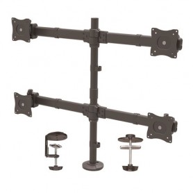 StarTech.com Braccio Articolato da Scrivania per 4 Monitor - Supporto per 4 Schermi VESA fino a 27" - Struttura in Acc (ARMQUAD)