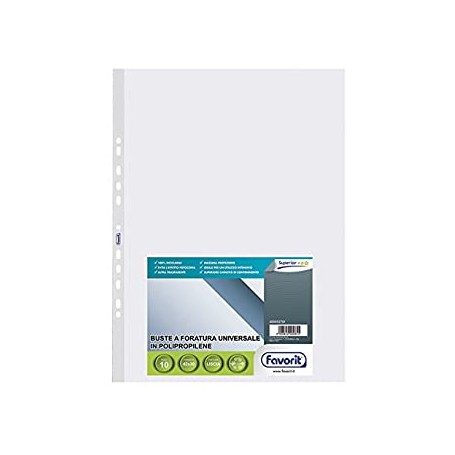 Favorit Punched Pockets for Cash Register Receipts cartellina e accessori Lettera Trasparente 6 pz (100460079)