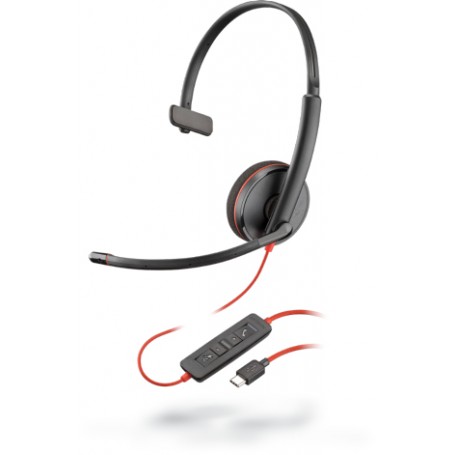 POLY Blackwire 3210 Auricolare Cablato A Padiglione Ufficio USB tipo A (209744-22)
