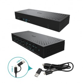 i-tec Universal USB 3.0/USB-C/Thunderbolt, Quattro 4K Display Docking Station + Power Delivery 100W (CAQUATTRODOCKPDPROIT)