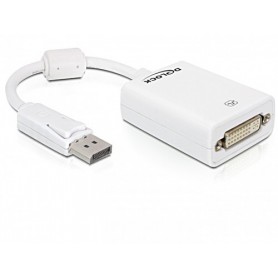 DeLOCK 61765 cavo e adattatore video 0,125 m DisplayPort DVI-I Bianco (61765)