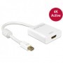 DeLOCK 62612 cavo e adattatore video 0,2 m mini DisplayPort 1.2 HDMI Bianco (62612)