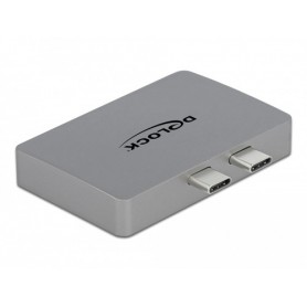 DeLOCK 64001 cavo e adattatore video 2 x USB Type-C 2 x DisplayPort Grigio (64001)