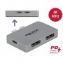DeLOCK 64001 cavo e adattatore video 2 x USB Type-C 2 x DisplayPort Grigio (64001)