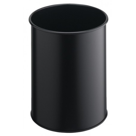 Durable 330101 cestino per rifiuti Rotondo Poliestere, Acciaio Nero (3301-01)
