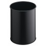 Durable 330101 cestino per rifiuti Rotondo Poliestere, Acciaio Nero (3301-01)