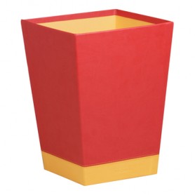 Rhodia 318923C cestino per rifiuti Rettangolare Finta pelle Rosso, Giallo (318923C)