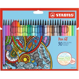 STABILO Pen 68 Cardboard Wallet marcatore Medio Multicolore 30 pz (6830-7)
