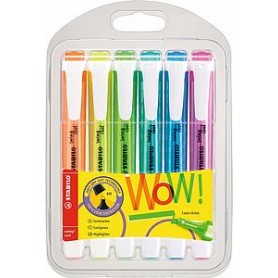 STABILO 275/06-3 evidenziatore 6 pz Blu, Verde, Arancione, Rosa, Turchese, Giallo (275/06-3)