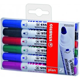 STABILO plan evidenziatore 6 pz Tipo di punta Nero, Blu, Verde, Lillà, Porpora, Rosso (641/6PL)