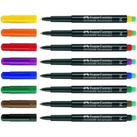 Faber-Castell 152504 marcatore permanente Nero, Blu, Oro, Rosso 4 pz (152504)
