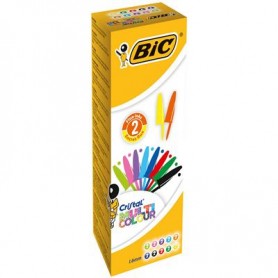 BIC Crystal Nero, Blu, Verde, Azzurro, Verde chiaro, Arancione, Rosa, Porpora, Rosso, Turchese Penna a sfera retrattile (926381)