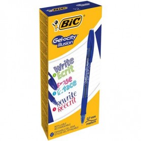 BIC Gel-ocity illusion Penna in gel retrattile Blu 12 pz (943440)