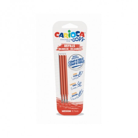 Carioca 43041/03 ricaricatore di penna Medio Rosso 3 pz (43041/03)