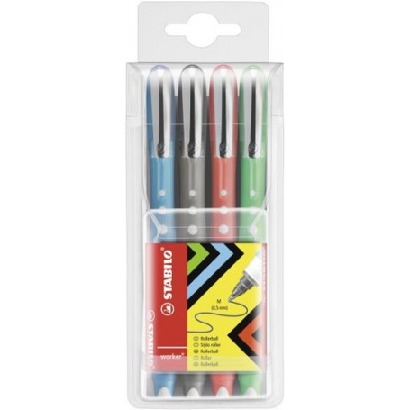 STABILO worker colorful Nero, Blu, Verde, Rosso 4 pz (2019/4)