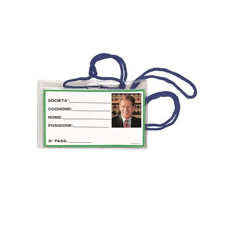 Lebez 31-100-BL-B badge e porta badge Supporto per badge 100 pz (31-100-BL-B)